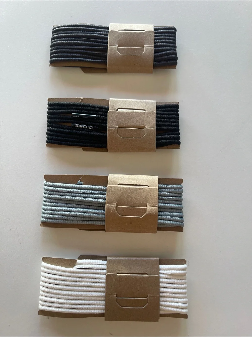 On Cloud Elastic Replacement Laces — Black, Charcoal, Gray, White